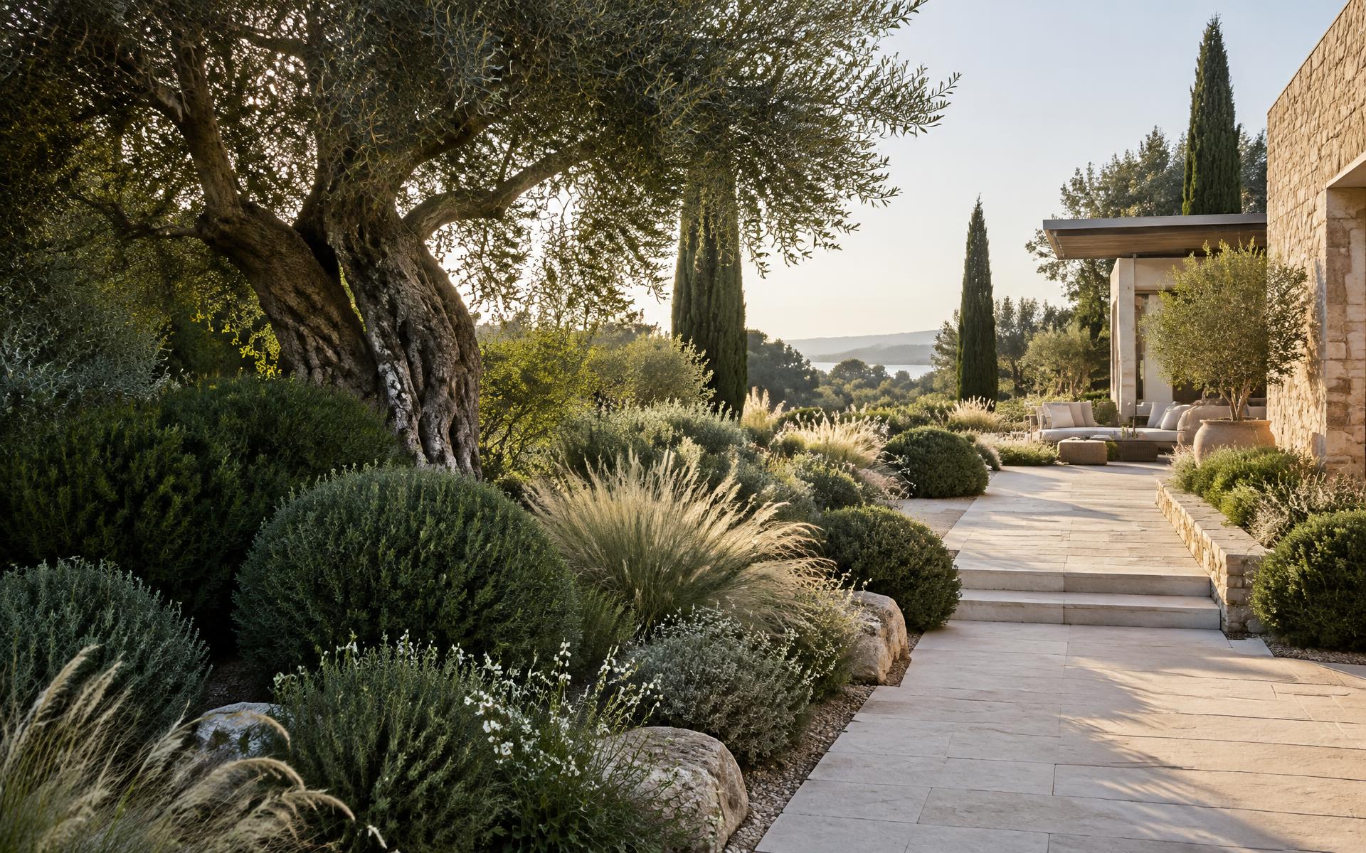 Jardín mediterráneo cuidado por REVONSNATURA