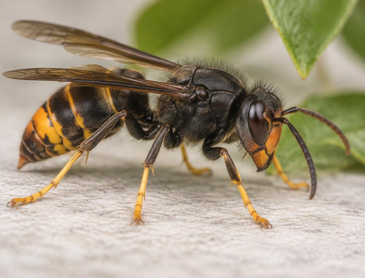 Ejemplar de Vespa velutina